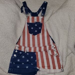 American flag overalls